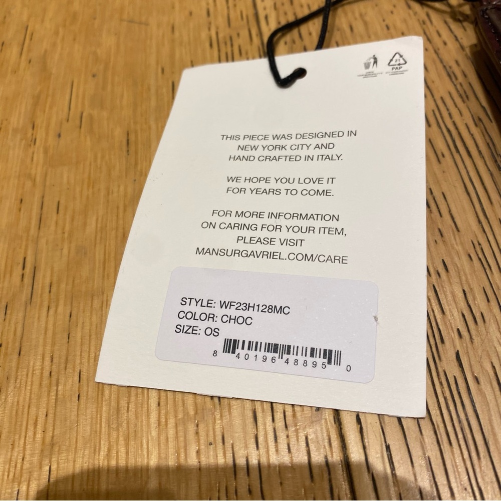 Mansur Gavriel Croc Chocolate Leather Gaia Shoulder Bag Italy Date Night Clutch - Picture 5 of 14